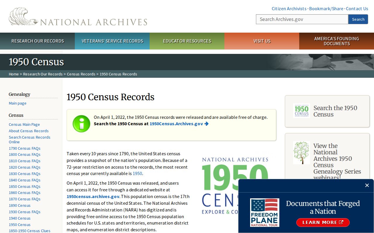 Lincoln previous residents 1950 census research collection