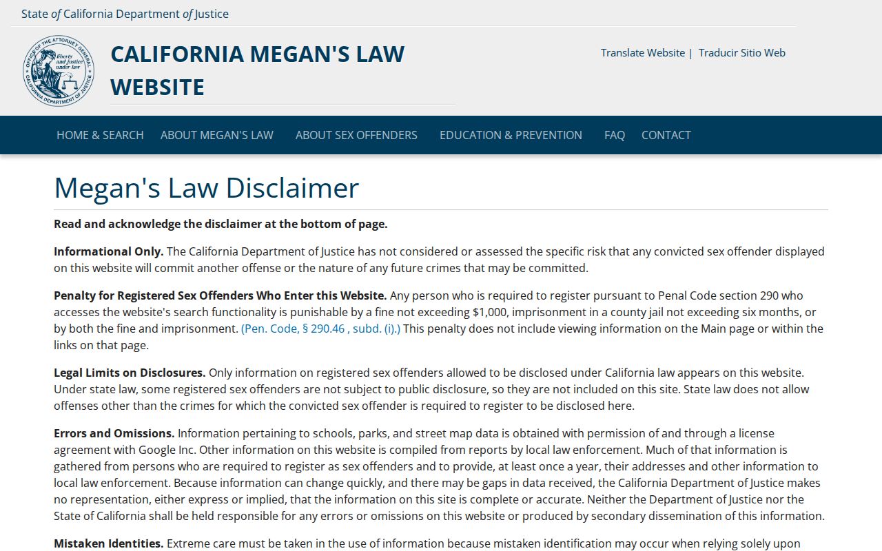Lincoln resident lookup reference to the California Megan's Law public registry